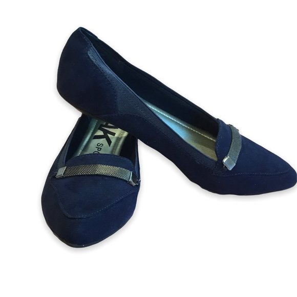 Anne Klein Sport Shoes - Anne Klein Sport "Oalise" women's navy blue ballet flat shoes size 5M
